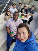 Marcus Owens party, St. Petersburg, June 30, 2019, the boat tour. Our guide: Anna Nekrasova