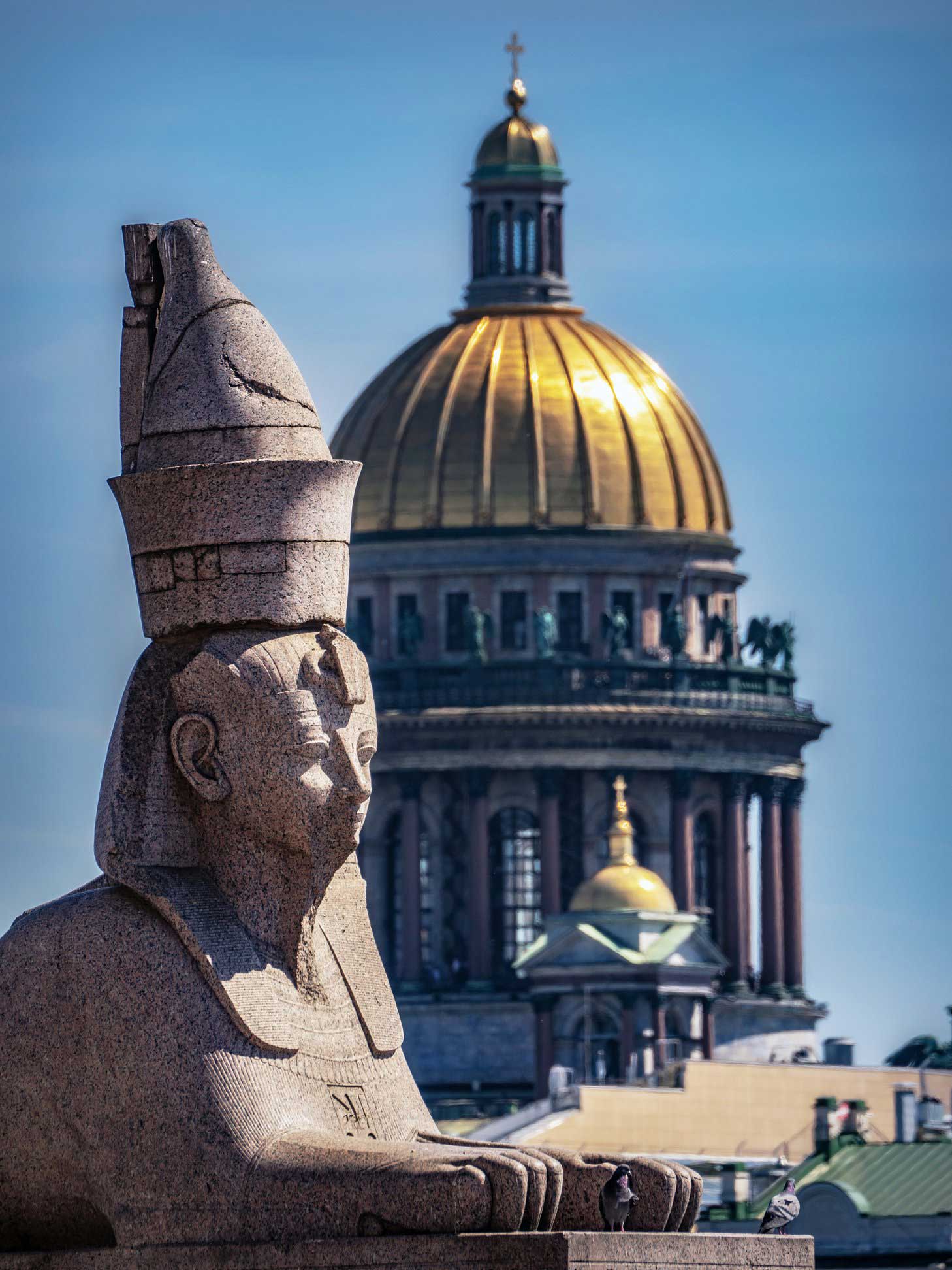 Sphinxes guard St. Petersburg