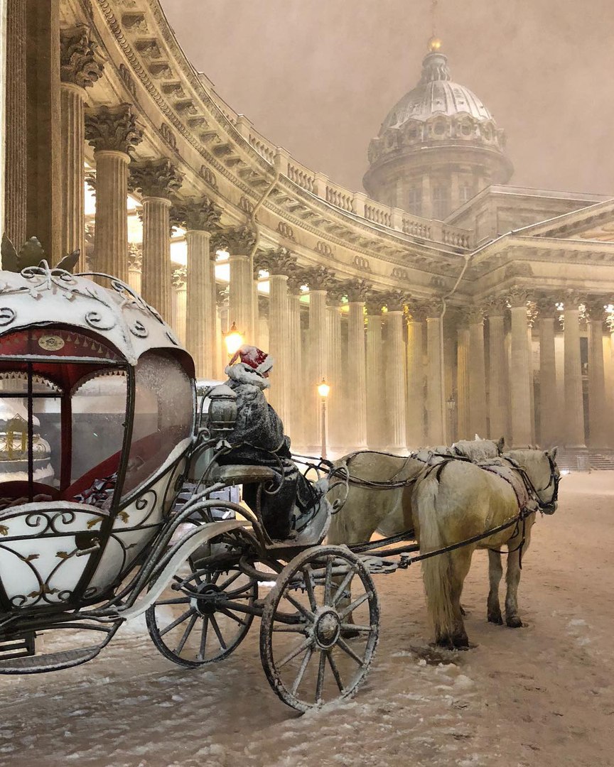 Winter picture near Kazan Cathedral