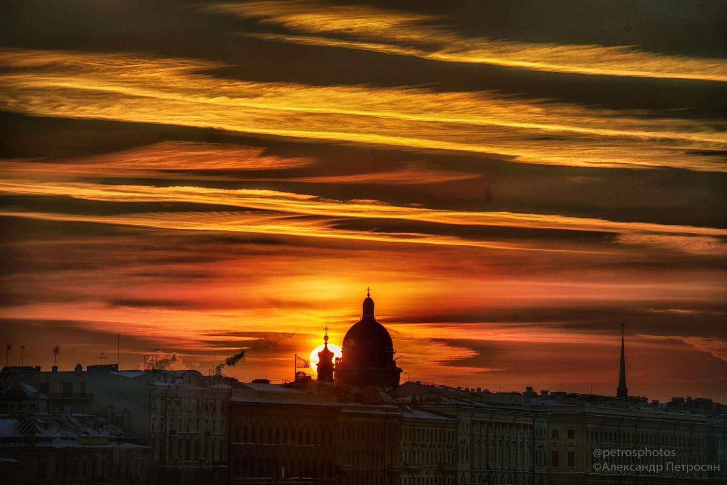 Sunset over St. Isaac's Cathedral