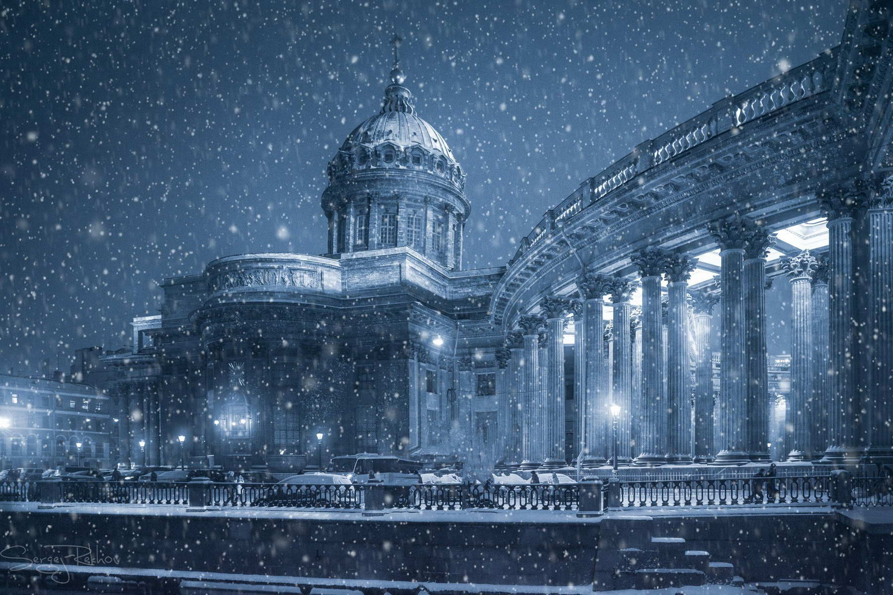 The Kazan Cathedral in snowfall