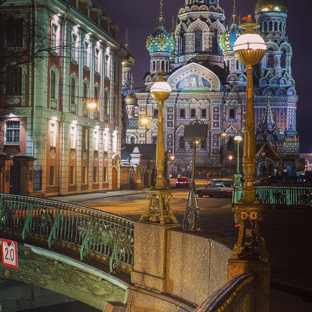 Cathedral of the Savior on Blood. Evening