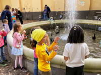 The one of the our excursions for kids: Peterhof World of Fountains
