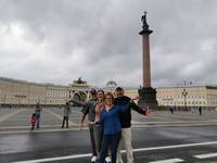 On the Palace Square. Susan Barker party. Our guide - Anna Nekrasova