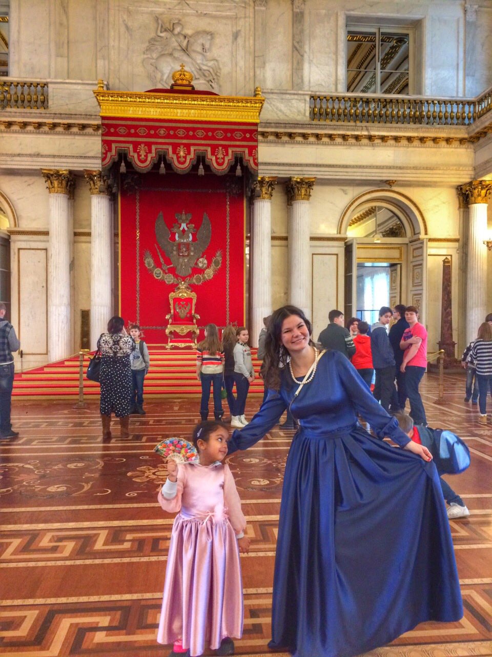 St Petersburg Russia tours: Our guide Christina with a young princess on a children's...